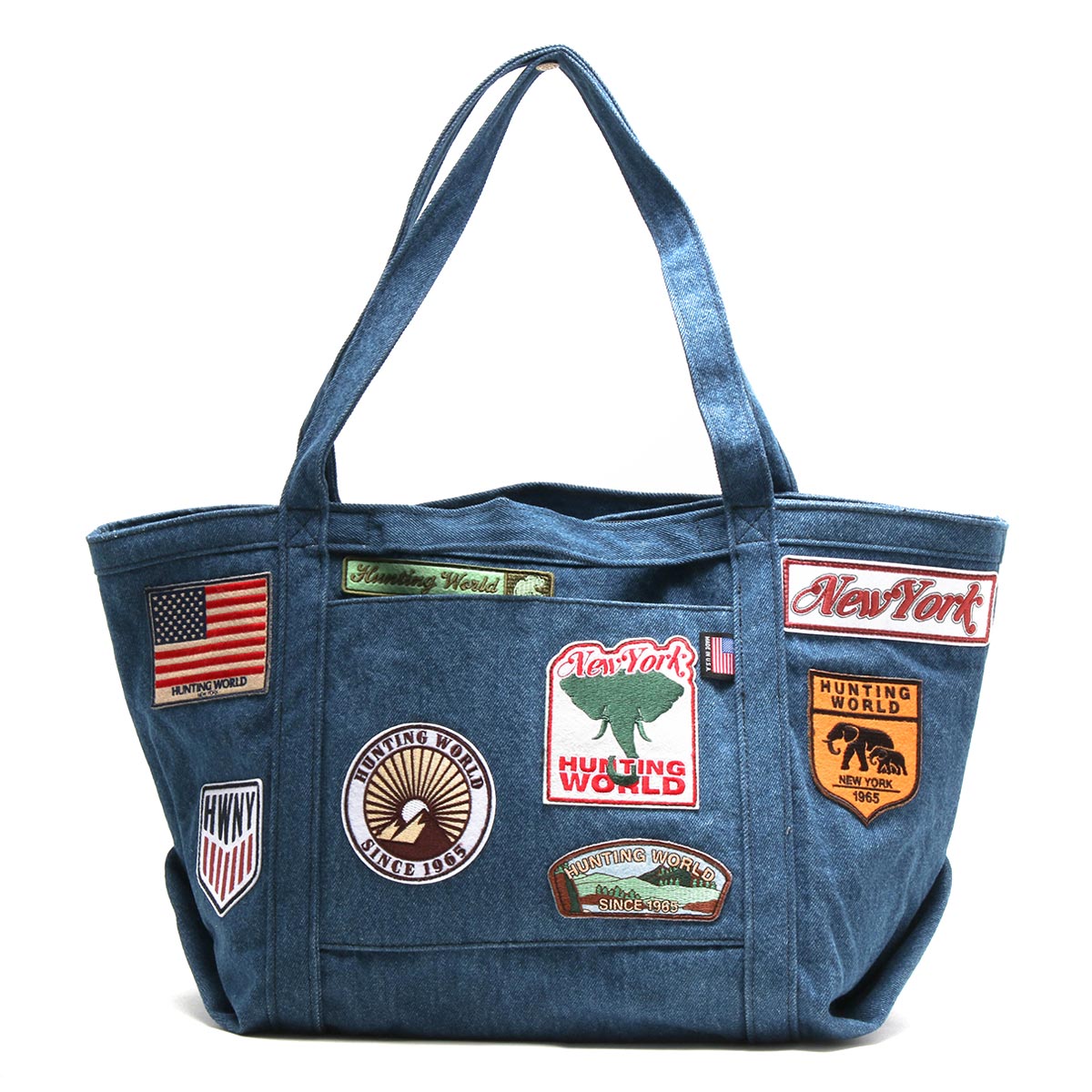 ハンティングワールド トートバッグ ハンドバッグ バッグ メンズ レディース ドッグ パッチ ワッペン ネイビー 5024 Dp4 Hunting World ブランド腕時計通販なら ブルークウォッチカンパニー 心斎橋店