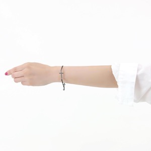 ダミアーニ ブレスレット アクセサリー メンズ レディース メトロポリタン ドリーム H.NAKATA 中田英寿 チャリティコレクション クロス ML ホワイトゴールド(ブラックブルトーニ加工)&ブラック 20062147 DAMIANI