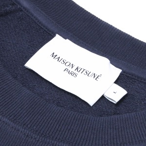 メゾンキツネ スウェット/トレーナー トップス メンズ フォックスヘッド パッチ クラシック 刺繍 ネイビー AM00303KM0001 P480 MAISON KITSUNE