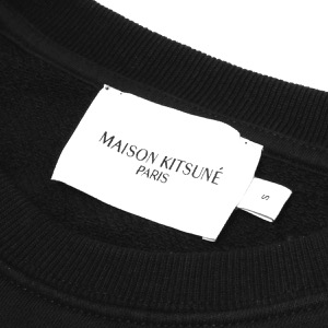 メゾンキツネ スウェット/トレーナー トップス レディース フォックスヘッド パッチ アジャスティド 刺繍 ブラック AW00303KM0001 P199 MAISON KITSUNE