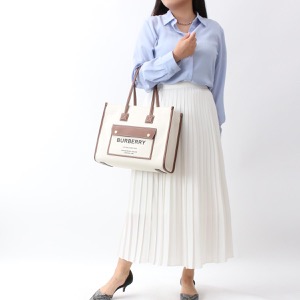 バーバリー トートバッグ バッグ レディース フレヤ スモール ナチュラル&ブラック LL SM POCKET DTL TOTE LL6 112818 A1395 8044138 BURBERRY
