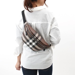 バーバリー ベルトバッグ/ウエストバッグ/ヒップバッグ バッグ メンズ レディース ケーソン エグザジェレイティッドチェック ボディバッグ ダークバーチブラウンマルチ ML CASON GC9 122035 A8900 8052806 BURBERRY