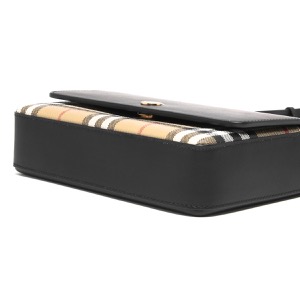 バーバリー ショルダーバッグ/クラッチバッグ/クロスボディ バッグ レディース ハンプシャー ヴィンテージチェック ブラック&アーカイブベージュ LS NEW HAMPSHIRE CLF 137956 A1189 8058003 BURBERRY