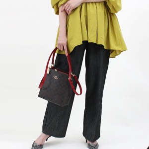 コーチ バケットバッグ/ショルダーバッグ/ハンドバッグ バッグ レディース シグネチャー ダークブラウン&レッド 2312 IMRVQ COACH