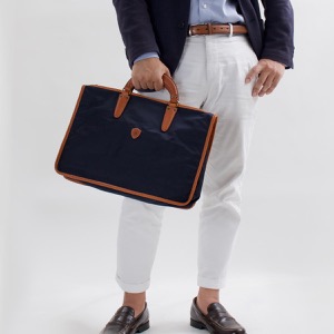 フェリージ ビジネスバッグ バッグ メンズ ネイビーブルー&ライトブラウン 9841 DS 0045 FELISI
