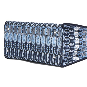 フルラ トートバッグ/ショルダーバッグ バッグ レディース オポチュニティ スモール ジャガード生地 エスニック アーチロゴ トニーブルーデニムマルチ WB00299 AX0777 TDE00 FURLA