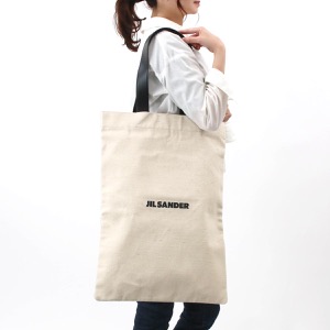 ジルサンダー トートバッグ/ショッピングバッグ バッグ メンズ レディース ナチュラルホワイトベージュ&ブラック J25WC0004 P4917 102 JIL SANDER