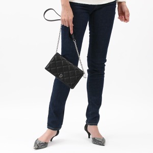 マークジェイコブス チェーンウォレット/ショルダーバッグ/長財布 バッグ レディース キルティング ブラック M0012087 001 MARC JACOBS