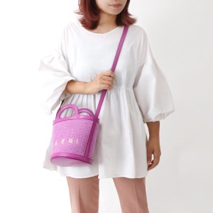 マルニ かごバッグ/バケットバッグ/ショルダーバッグ バッグ レディース トロピカリア ハンドバッグ 巾着 ライトライラックピンク SCMP0056Q1 P3860 00C04 MARNI