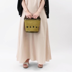 マルニ かごバッグ/バケットバッグ/ショルダーバッグ バッグ レディース トロピカリア スモール ハンドバッグ 巾着 オリーブカーキグリーン SCMP0056Q1 P3860 00V25 MARNI