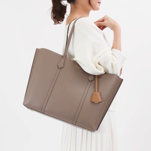 トリーバーチ トートバッグ バッグ レディース ペリー クラムグレージュ&シェルキャメル 81932 093 TORY BURCH