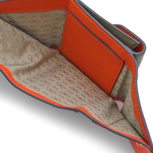 アニヤハインドマーチ 三つ折り財布/ミニ財布 財布 レディース ゼニー ファーンカーキ&クレメンタインオレンジ 188050 5050925188050 ANYA HINDMARCH