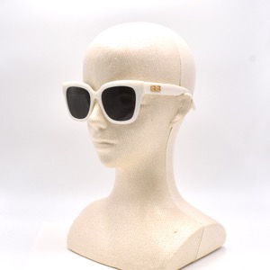 バレンシアガ サングラス メンズ レディース ウェリントン UVカット ホワイト&グレー BB0237SA 004 BALENCIAGA
