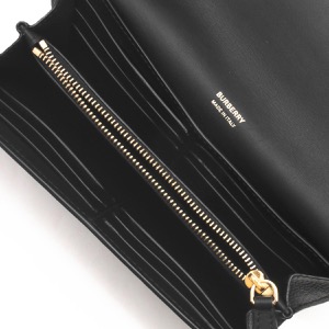 バーバリー 長財布 財布 レディース TB コンチネンタルウォレット ブラック LS TB WALLET LGL 132133 A1189 8049212 BURBERRY