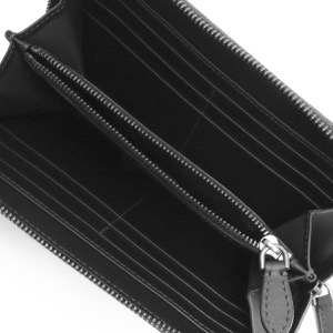 バーバリー 長財布 財布 メンズ レグジグ チャコールチェック ラウンドファスナー チャコールグレーブラック MS LG ZIG BRT 141900 A1208 8070254 BURBERRY