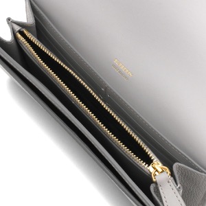 バーバリー 長財布 財布 レディース TB コンチネンタル 二つ折り ライトグレーメランジ LS TB WALLET LGL 132133 A1373 8070435 BURBERRY