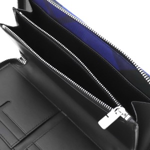 バーバリー 長財布 財布 メンズ EKD ヘリテージ ラージ トラベルウォレット 型押し ラウンドファスナー ブラック MS ZIP WALLET LG LGL 155719 A1189 8085244 BURBERRY