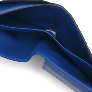 ボッテガヴェネタ (ボッテガ・ヴェネタ) 二つ折り財布 財布 メンズ レディース イントレチャート ブラック&エレクトリックブルー 619390 VCPQ7 1015 BOTTEGA VENETA