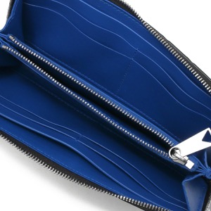 ボッテガヴェネタ (ボッテガ・ヴェネタ) 長財布 財布 メンズ レディース イントレチャート ブラック&エレクトリックブルー 639856 VCPQ7 1015 BOTTEGA VENETA