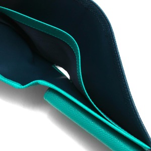 ブルガリ 二つ折り財布 財布 メンズ ブルガリブルガリ マン デニムサファイアブルー&トロピカルターコイズブルー 288275 BVLGARI