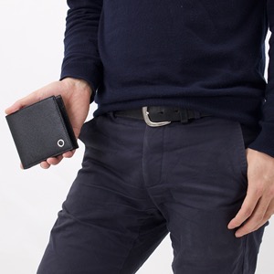 ブルガリ 二つ折り財布 財布 メンズ ブルガリブルガリ マン レザー ブラック 30396 BVLGARI