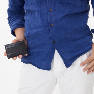 ブルガリ カードケース メンズ オクト レザー ブラック 36969 BVLGARI