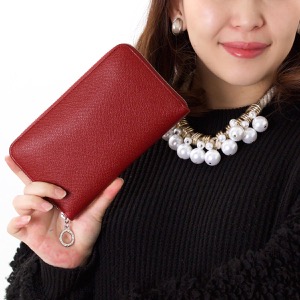 ブルガリ 長財布 財布 レディース ブルガリブルガリ レザー ラウンドファスナー ルビーレッド 37340 BVLGARI