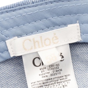 クロエ 帽子/キャップ レディース 刺繍 チルドレンズ キッズ デニムブルー C20183 Z10 3143163972252 CHLOE