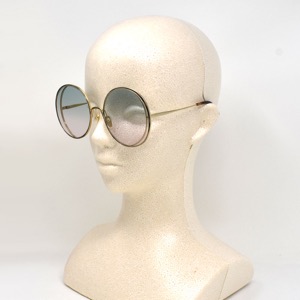 クロエ サングラス レディース ハナー べっ甲 ラウンド UVカット ブルーグリーングラデーション&ゴールド&ハヴァナマーブルブラウン CH0037S 004 CHLOE