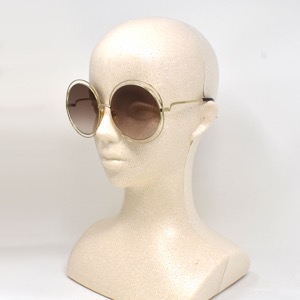 クロエ サングラス レディース カーリナ ラウンド UVカット ブラウングラデーション&ゴールド CH0045S 001 CHLOE