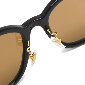 ダンヒル サングラス メンズ ウェリントン UVカット ブラック&ブラウン DU0046SA 001 DUNHILL