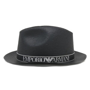 エンポリオアルマーニ ハット/麦わら帽子 メンズ ブラック 627884 2R572 00020 EMPORIO ARMANI