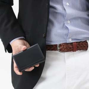 エッティンガー キーケース メンズ ブライドル ネイビー&パネルハイドイエロー 2095JR BH NAVY ETTINGER