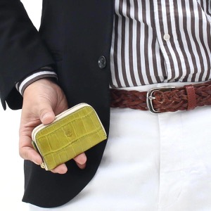 フェリージ コインケース（小銭入れ） 財布 メンズ クロコ型押し ヴェルデグリーン 166 SA 0008 FELISI