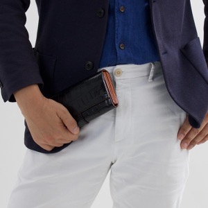 フェリージ 長財布 財布 メンズ レディース コロコロ クロコ型押し ブラック 3005 SA 0003 FELISI