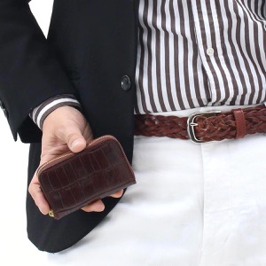 フェリージ コインケース（小銭入れ） 財布 メンズ クロコ型押し モロダークブラウン 905 SA 0002 FELISI