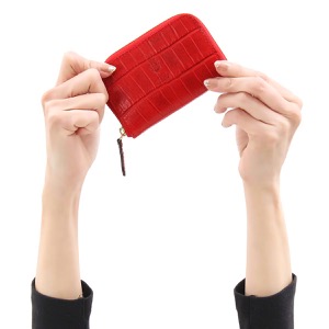 フェリージ コインケース(小銭入れ) 財布 メンズ クロコ型押し ロッソレッド 905 SA 0004 FELISI