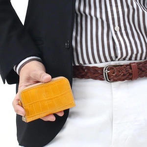 フェリージ コインケース（小銭入れ） 財布 メンズ クロコ型押し ジャッロイエロー 905 SA 0007 FELISI