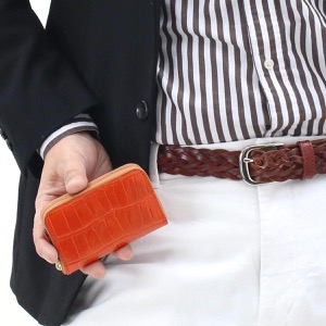 フェリージ コインケース（小銭入れ） 財布 メンズ クロコ型押し アランチョオレンジ 905 SA 0009 FELISI