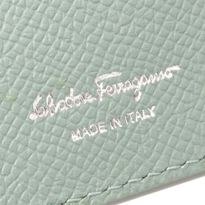 フェラガモ 長財布 財布 レディース ダブル ガンチーニ 二つ折り ラッキーシャルムブルーグリーン 22D779 LUCKY CHARME 0770018 SALVATORE FERRAGAMO