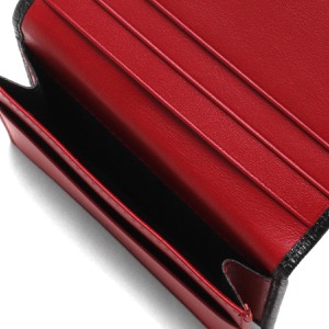 フェラガモ カードケース/名刺入れ メンズ リバイバル ダブル ガンチーニ ブラック&フェラガモレッド 66A062 NERO RED FERRAGAMO 0685948 SALVATORE FERRAGAMO