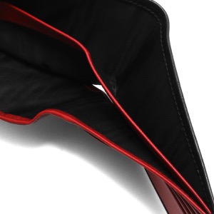 フェラガモ 二つ折り財布（札入れ） 財布 メンズ ダブル ガンチーニ ブラック&フェラガモレッド 66A063 NERO RED FERRAGAMO 0685956 SALVATORE FERRAGAMO