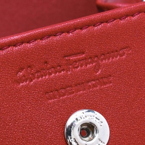 フェラガモ コインケース（小銭入れ） 財布 メンズ ダブル ガンチーニ ブラック&レッド 66A137 NERO RED 0688857 SALVATORE FERRAGAMO