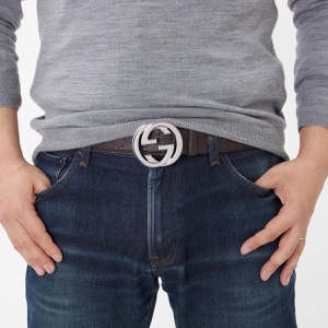 グッチ ベルト メンズ GGシグネチャー ダークブラウン 411924 CWC1N 2140 GUCCI