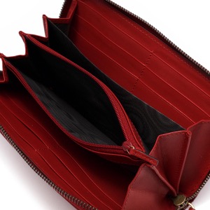 グッチ 長財布 財布 レディース GGマーモント ラウンドファスナー ハイビスカスレッド 443123 DRW1T 6433 GUCCI