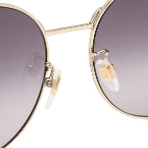 グッチ サングラス メンズ レディース アレッサンドロ・ミケーレデザイン ラウンド UVカット ゴールド&グレー GG0206SK 001 GUCCI