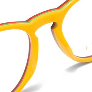 グッチ 伊達メガネ メンズ レディース ボストン ブラック&イエロー&トランスペアレントクリア GG0273O 005 GUCCI