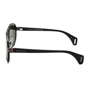 グッチ サングラス メンズ レディース ティアドロップ ツーブリッジ UVカット ブラック&グレー GG0447S 001 GUCCI