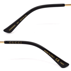 グッチ サングラス メンズ レディース バタフライ UVカット インターロッキングG ブラック&グレーグラデーション&ゴールド GG0649SK 001 GUCCI
