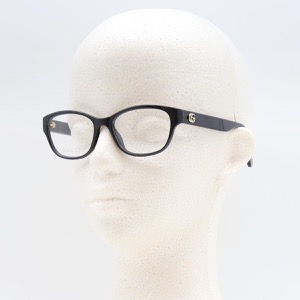 グッチ 伊達メガネ レディース ウェリントン GG ブラック&トランスペアレントクリア GG0717O 005 GUCCI